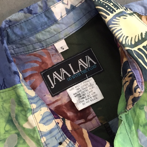 Vintage Short Sleeve Patchwork Tie-Dye Button Down - Picture 3 of 6